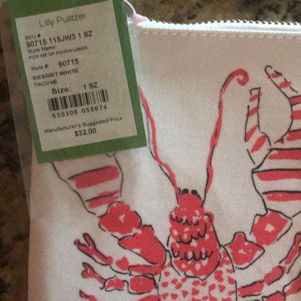 Lilly Pulitzer Large Pick Me Up Pouch “Pinch Me” - Picture 3 of 4